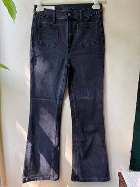 GAP Black High-Rise Wide Leg Jeans